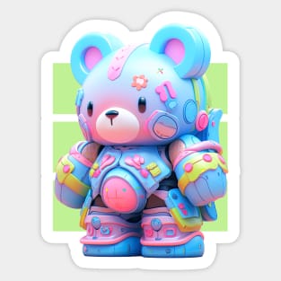 AKBLM - KUMA LOVES DECORA STYLE | KAWAII COLORFUL ANIME CHARACTER Sticker